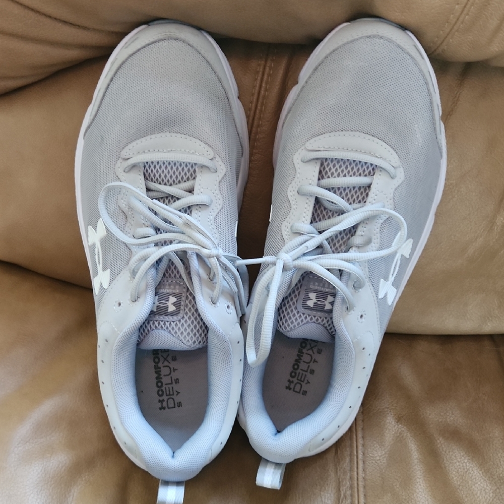 Under Armour Gray and White Sneakers